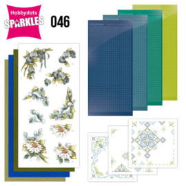 Sparkles Set 46 - Precious Marieke - Pretty Flowers - Blue Flowers