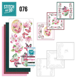 Stitch & Do nr. 76 Pink Flowers