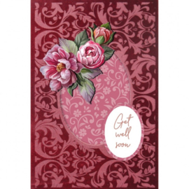3D  Velvet Cards - Peonies 3DVC10004