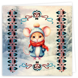 Hobbydots Cards 18 - Berries Beauties - Winter Mouse