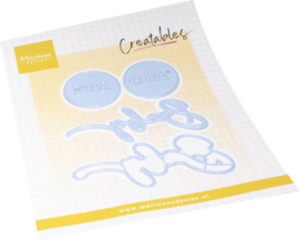 Creatables stencil Baby boy & girl text LR0894