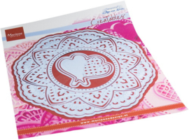 Creatables stencil Anja's elegant circle with hearts LR0852