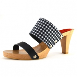 Clogs Doutsen Black Check SALE