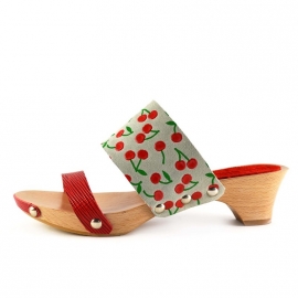 Clogs Nynke Red Cherry