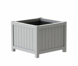 Hardhouten plantenbak 'Olbia' White Edition L150xB50xH60 cm