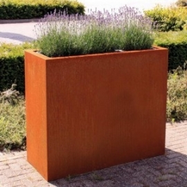 Cortenstaal plantenbak 'Divisorio' L90xB30xH80 cm