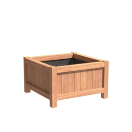 Hardhouten plantenbak 'Olbia' L100xB100xH60 cm