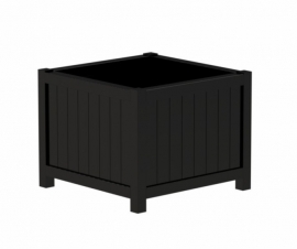 Hardhouten plantenbak 'Olbia' Black Edition L120xB50xH60 cm