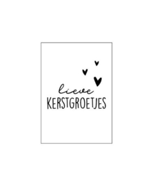 Minikaartje - Kerst - Lieve Kerstgroetjes