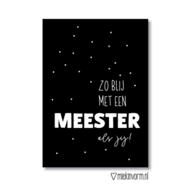 Kaart - Zo blij met een meester als jij!