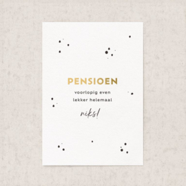 Kaart - Pensioen - goudfolie