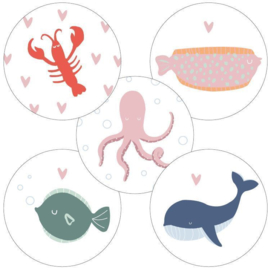 Stickers - Ocean Life - assorti - per 10 stuks