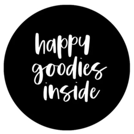 Stickers - happy goodies inside - XL - per 5 stuks