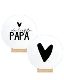 Wenscirkel - De liefste PAPA / hart - 14 cm