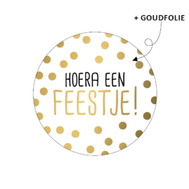 Stickers - Hoera een feestje! - per 10 stuks