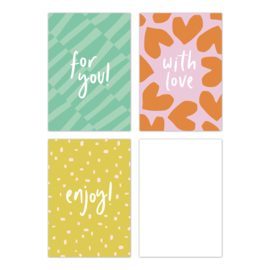 Minikaartjes - Spring - retro - set