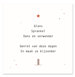 Minikaartje - Kerst - Glans