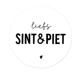 Stickers - Sint - Liefs Sint & Piet - per 5 stuks