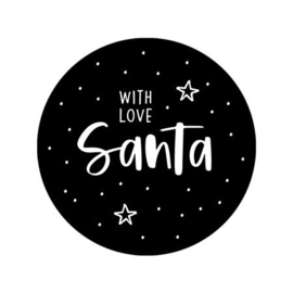 Stickers - With love Santa - per 10 stuks