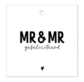 Label - MR & MR gefeliciteerd - vierkant