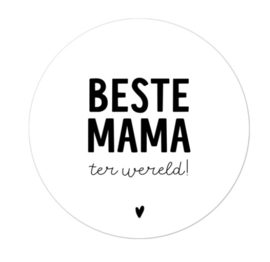 Magneet - Beste mama ter wereld! - 8 cm