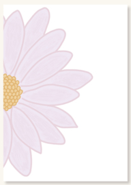 Kaart & Envelop - Halve bloem - lila