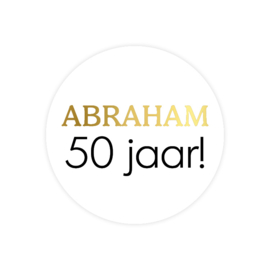 Stickers - leeftijd - ABRAHAM 50 jaar! - per 10 stuks