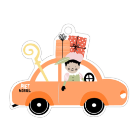 Label - Sint - Piet Mobiel - auto