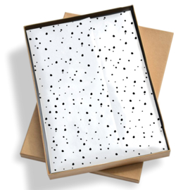 Tissue paper / Vloeipapier - Sweet confetti zwart - per 5 stuks