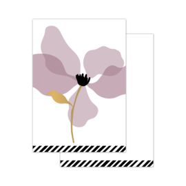 Minikaartjes - Layered Petals - goudfolie - set