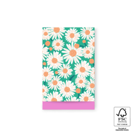 Kadozakje - Daisy - bright green / pink - per 5 stuks (12x19cm)