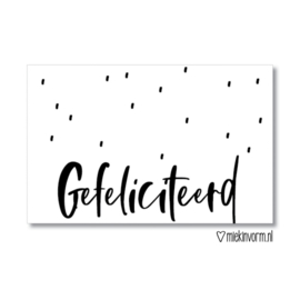 Kadokaartje - Gefeliciteerd