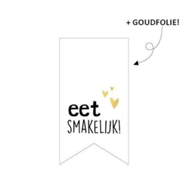 Stickers - vaantje - Eet smakelijk! - per 10 stuks