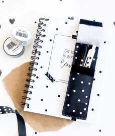 Agenda - Pick & Plan - Pennenhoesje met sluitelastiek - dots