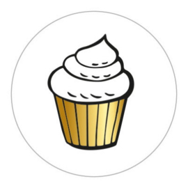 Stickers - CUPCAKE  - per 10 stuks