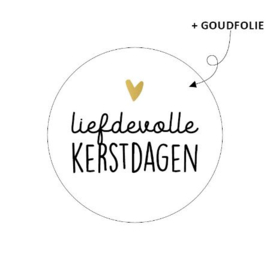 Stickers - Kerst - Liefdevolle Kerstdagen - per 10 stuks