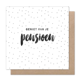 Dubbele kaart incl. envelop - geniet van je pensioen