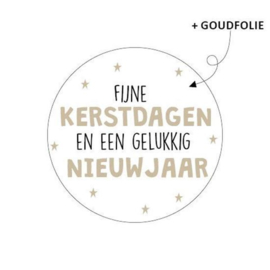 Stickers - Kerst - Fijne Kerstdagen en een gelukkig nieuwjaar - per 10 stuks