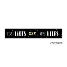 Washi / masking tape - Kerst - Kerstliefs xxx - goudfolie