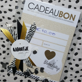 Cadeaubon - Bloemhuisje - vanaf € 5,00