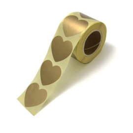 Stickers - Hart - goud - per 10 stuks