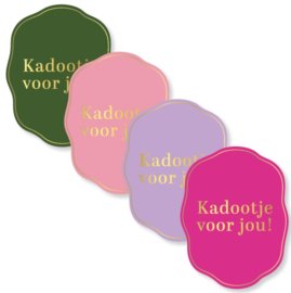 Stickers - Kadootje voor jou! - assorti - per 10 stuks