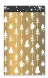 Kadozakje - Lovely Trees - goud - per 5 stuks (17x25cm)