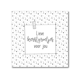Dubbele kaart incl. envelop - Kerst - Lieve Kerstgroetjes voor jou