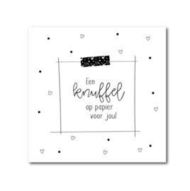 Dubbele kaart incl. envelop - Een knuffel op papier voor jou!