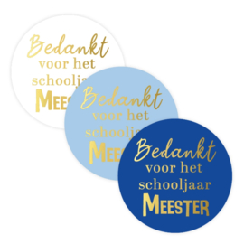 Stickers - Bedankt Meester - per 5 stuks