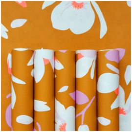 Inpakpapier - Spring Fever - fresh - roest / roze / lila / goud - 2m
