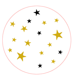 Stickers - Kerst - Stars - per 10 stuks
