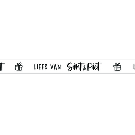 Lint - Sint - satijn - Liefs van Sint & Piet - 10mm - 3m