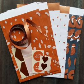 Stickers - a gift for you - rust - per 10 stuks
